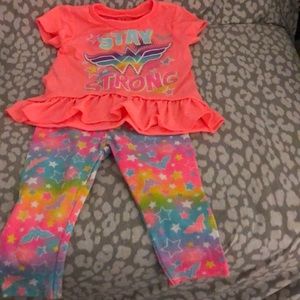 12 mo baby Wonder Woman matching set